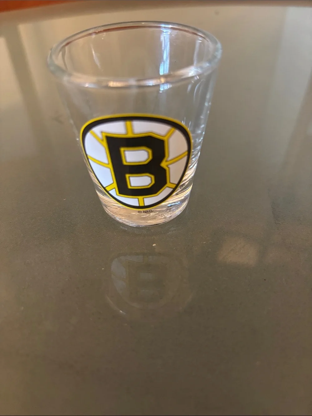 Boston Bruins Glass Shot Glass - Black & Gold